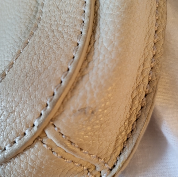 Tory Burch Cream + Gold Leather Crossbody Bag - Picture 11 of 11